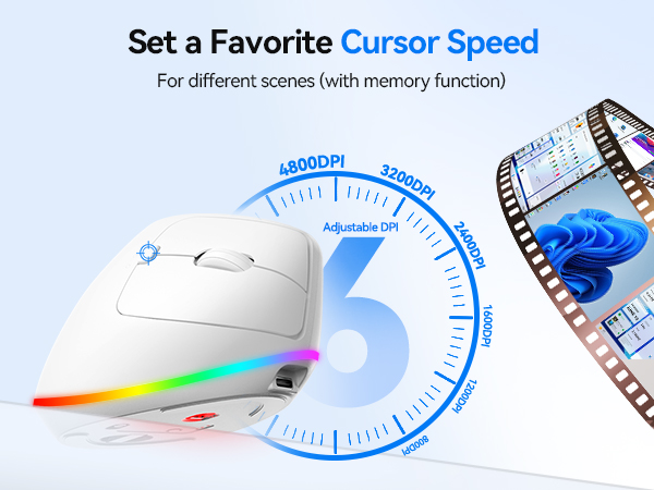 ergonomic mouse adjustable DPI