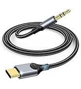 ZOOAUX USB C to 3.5mm Audio Aux Jack Cable[4ft], Type C to 3.5mm Headphone Car Stereo Cord Compat...