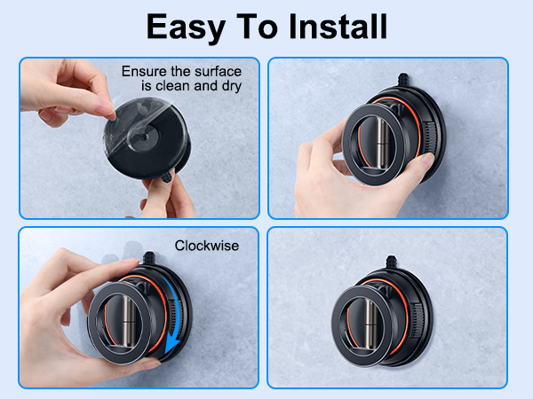 xuenair easy to install vacuum phone holder for car magnetic magnet