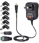ZOZO 12W 12 Volt 1 Amp 3V 4.5V 5V 6V 7.5V 9V 12V Power Supply, Universal AC Adapter with 5.5mm x ...