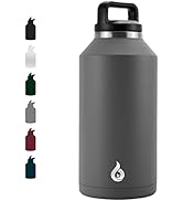BJPKPK Half Gallon Water Bottle Insulated, Dishwasher Safe 64oz Water Bottle with Handle, Leakpro...