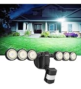 SANSI 55W 7000LM Motion Sensor Outdoor Security Lights, Super Bright 5000K Dusk to Dawn Flood Lig...