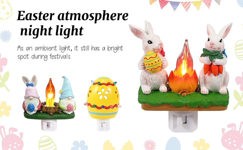 Easter Campfire Flickering Nightlight