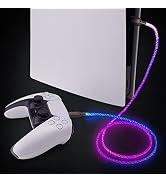 PlayVital 3.28FT Illuminated Charging Cable for ps5 Controller, USB Type C Charging Cord for Game...