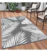 GENIMO Outdoor Rug 3' x 5' Waterproof for Patios Clearance, Reversible Outdoor Plastic Straw Camp...
