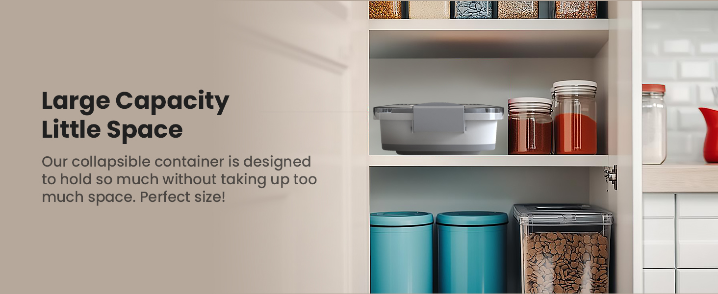 Dog Food Storage Container Collapsible Dog Food Container with Airtight Lids