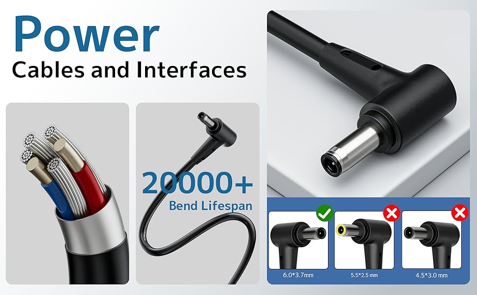 Details of 200W compatible with ASUS laptop charger