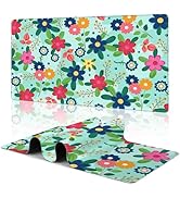 Flowers Flowers Large Mouse Pad Floral Desk Mat for Desktop, Women Girls Desk Pad, Computer PC La...