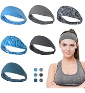 Dreamlover Workout Headbands for Women Athletic, Sweatbands, Sports Headbands for Exercise, 6 Pieces