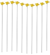KINCHYGO, 10 Pack Bee Garden Stakes Decor Metal Yard Stick Floral Picks Ornaments for Outdoor Lawn