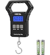 HEETA Fish Scale, Up to 110lb/50kg Digital Portable Hanging Fish Weight Scale for Home, Farm, Out...