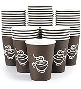 LITOPAK 240 Pack 12 oz Paper Cups, Brown Disposable Hot Coffee Cups for Party, Picnic, Travel, an...