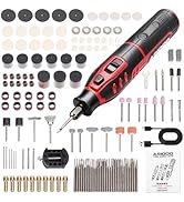Mini Cordless Rotary Tool Kit, 6-Speed and USB Charging with 138 Accessories, Multi-Purpose 4.2V ...