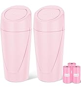 Kincown Car Trash Can, 2 Packs Mini Car Trash Bin with Lid, Leakproof Cup Holder Car Garbage Can ...