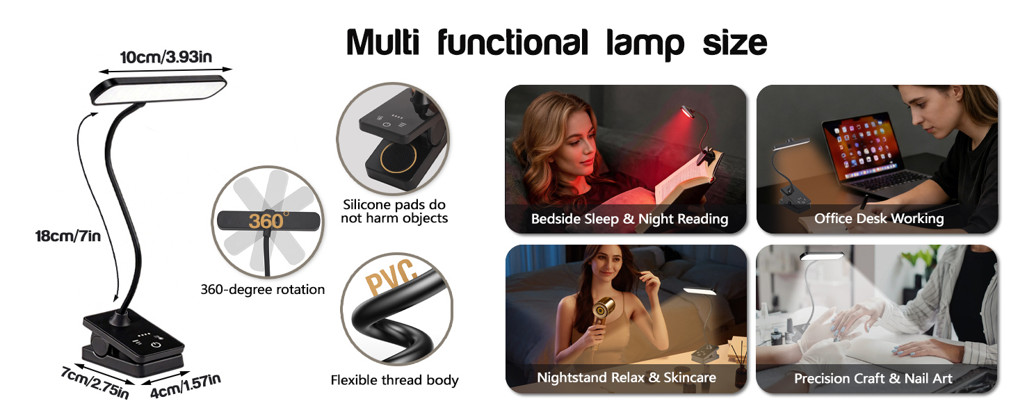 Red light clip lamp