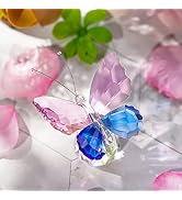 H&amp;D Crystal Butterfly Figurine Collection Animal Statue Home Glass Table Decoration