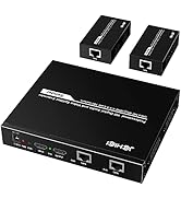 HDMI Extender Splitter 1 x 2, JCHICI 4K@30Hz 100M(328fts) HDMI Splitter with Loopout and EDID Cop...