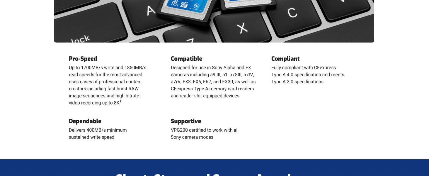 CFexpress 4.0 Type A Memory Card atlas digital camera card HIGH SPEED DURABLE