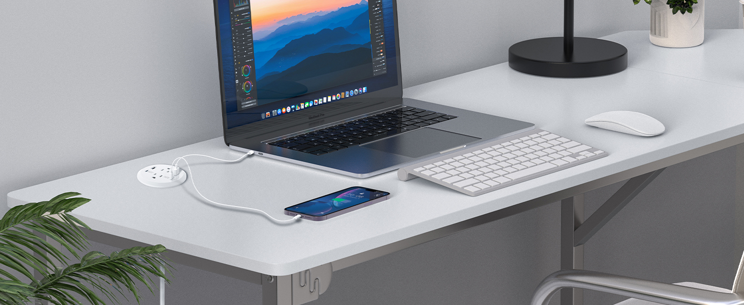 3 inch Desk Power Grommet 65W USB C
