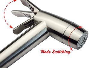 Handheld Toilet Bidet Sprayer for Toilet, Lockable push button, 2 fuctions spray