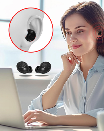 Mini Wireless Earbuds, Auto Pairing Ear Buds Wireless Lightweight Headphones Built-in Microphone