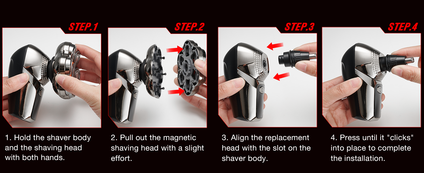 Easy to Replace Trimmer Attachments