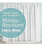 BigFoot Shower Curtain Liner – 72 x 72 Fabric Heavy Duty Shower Curtain with Rustproof Metal Grom...
