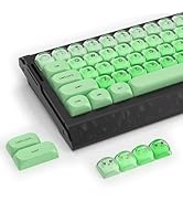 Apple Green-Pro Theme Jelly HOA Profile Key Cap,PBT Keycaps, Cute Custom Keycaps 132-Key (for MX ...
