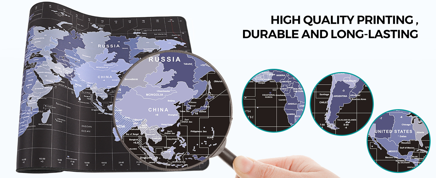 Large Mouse Pad World Map
