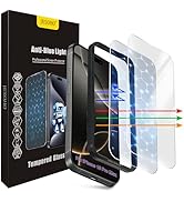 JESOHO Blue Light Screen Protector for iPhone 16 Pro Max(6.9") Eye Protection,3RD Colorless Anti-...