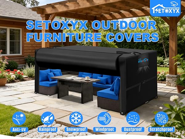 outdoor table covers waterproof