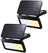 TORCHSTAR 3CCT LED Solar Power Motion Sensor Flood Light, 8W Motion Detector Flood Lighting Outdo...