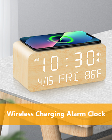 wireless charging clock
