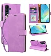 JHWVVTF for Galaxy A16 Case Wallet, [RFID Blocking 4 Card Slots] Phone Stand, Wrist Strap, Magnet...