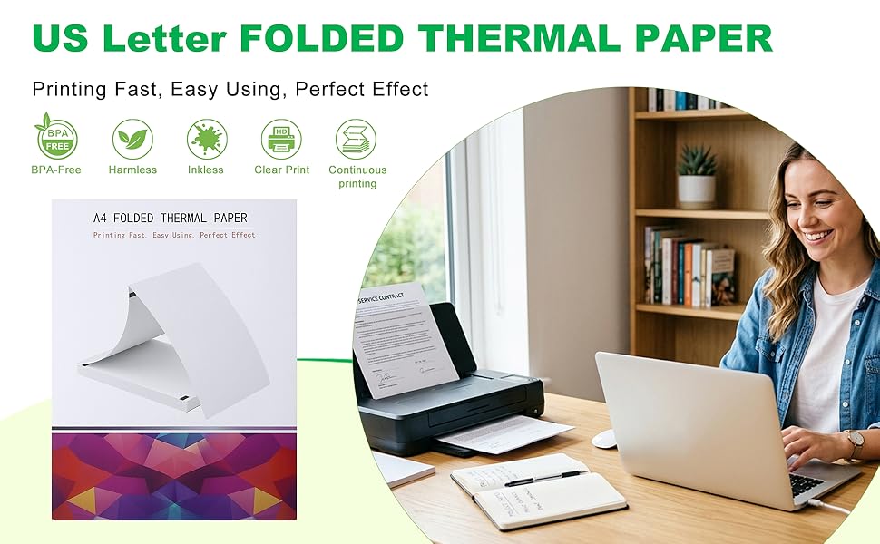 8.5 x 11 Inch US Letter A4 Thermal Printer Paper