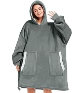 Gocvo Wearable Blanket, Blanket Hoodie Soft Warm Sweatshirt Gifts for Mom Adults Women Men Kids W...