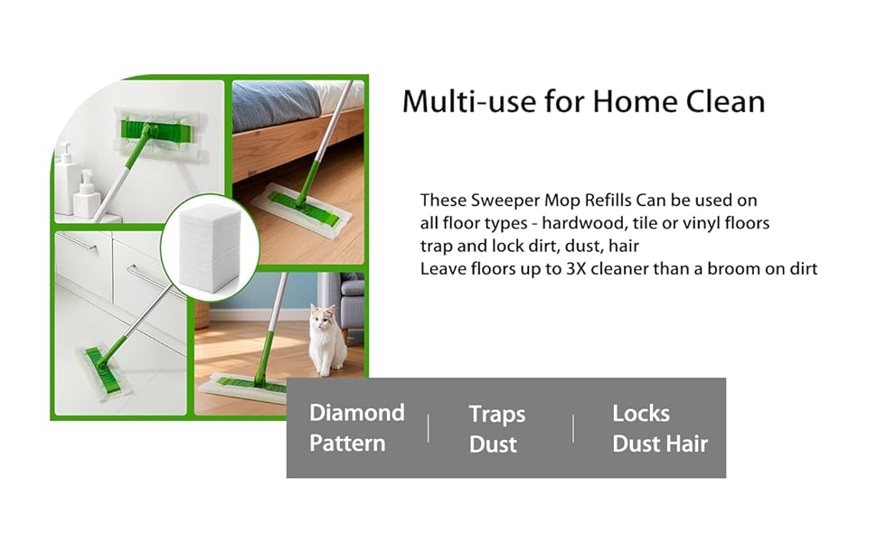 Disposable mop refills