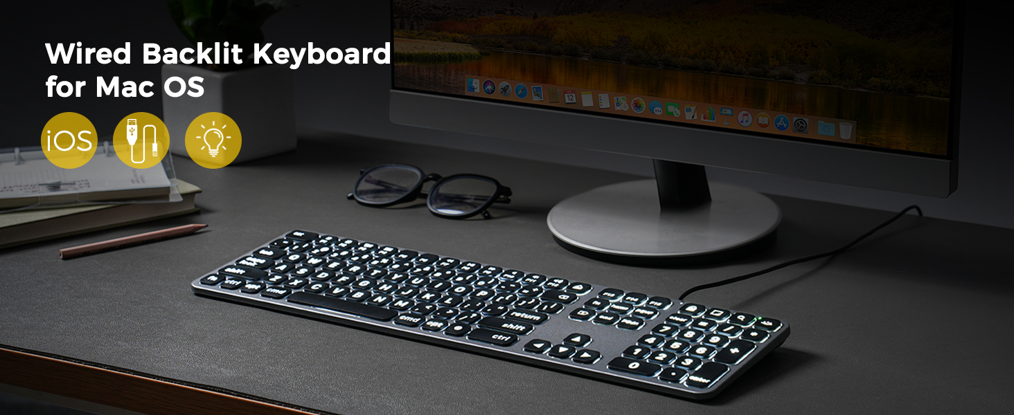 wired backlit mac keyboard