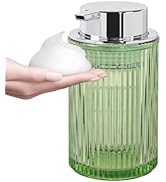 Tonxus Foaming Soap Dispenser, 12 Oz Green Glass Foam Hand Soap Dispenser, Refillable Glass Foam ...