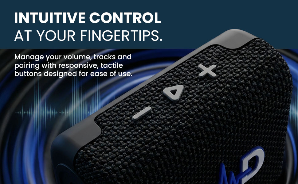 Waterproof Bluetooth Speaker – Portable Wireless Speaker with 800mAh Battery, 5 Hours of Playtime