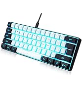 abucow Gaming Keyboard Minimalist Portable Wired Ultra-Compact Mini Imitation 61 Keys RGB Backlit...