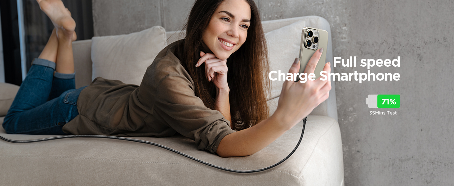 USBC to USBC 100W [6ft/3Pack] USB C to USB C Fast Charging Cable Braided C to C Charger Cord 