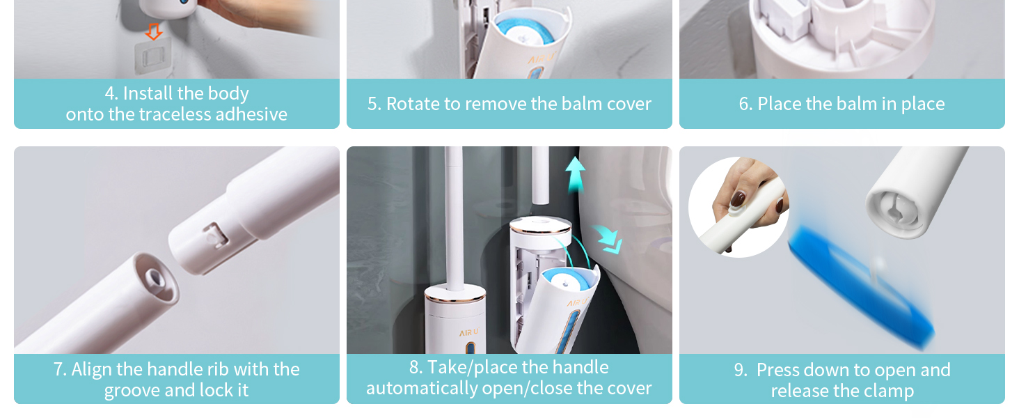 Toilet brush installation method