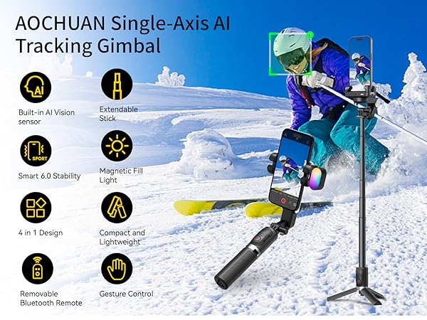 gimbal stabilizer for iphone gimbal tripod for cell phone selfie stick tripod