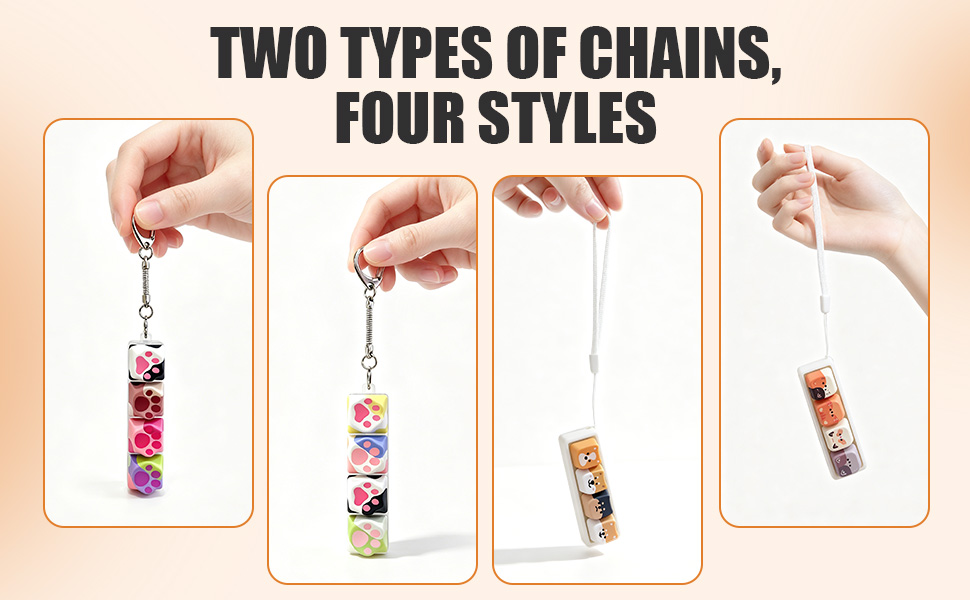 Stress Relief Fidget Clicker Keychain