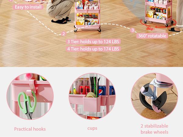 Push the bathroom cart smoothly and stably