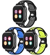 3 Pack Waterproof Silicone Gizmo Watch Band for Kids Compatible with Gizmo Watch 3 2 1/ Gabb Watc...