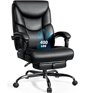 WAILOR 400lbs Office Chair with Foot Rest, Reclining Big and Tall Office Chair with Lumbar Suppor...