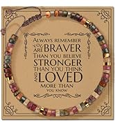 ZOKCC 30th 40th 50th 60th 70th 80th Birthday Gifts for Women, Natural Stone Bracelet Birthday Gif...