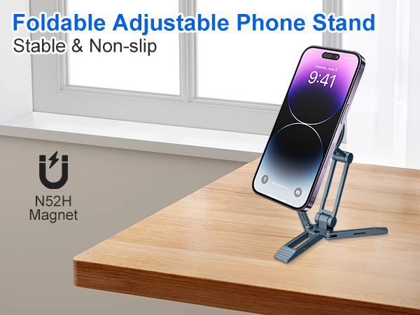 Stable &amp;amp; Non-slip Foldable Adjustable Phone Stand Mendy.June 6 9:41 N52HMagnet